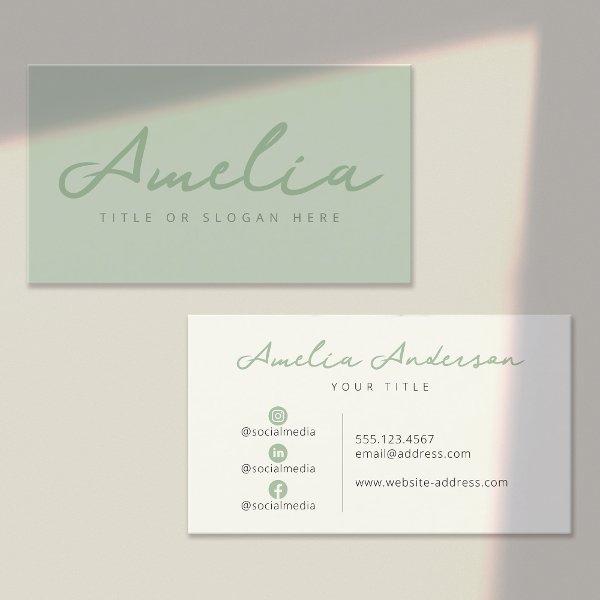 Sage Green Modern Professional Social Media