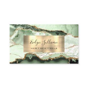 Sage Green Shades and Gold Agate