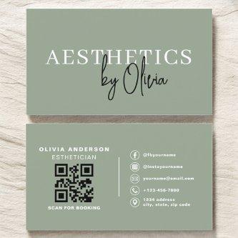 Sage Green Skincare Esthetician QR Code
