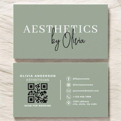 Sage Green Skincare Esthetician QR Code