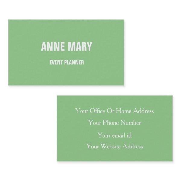 Sage Green White Classy Wedding Custom Color