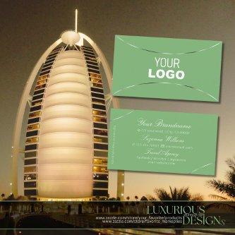 Sage Green with Silver Decor and Logo Chic Simply
