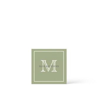 Sage & Ivory Custom Monogram Square