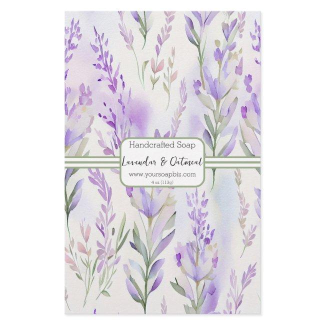 Sage & Lavendar Watercolor Soap Wrap Paper Sheet