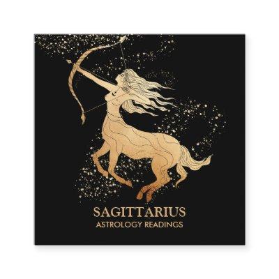 *~* SAGITTARIUS Zodiac Astrology Readings on Black Square