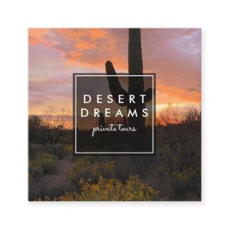 Saguaro Sunset Desert Garden Photo Travel Tourism Square