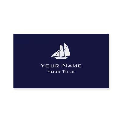 Sailboat symbol custom navy blue