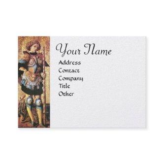SAINT GEORGE AND DRAGON Monogram,white pearl paper