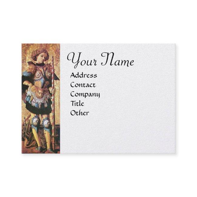 SAINT GEORGE AND DRAGON Monogram,white pearl paper