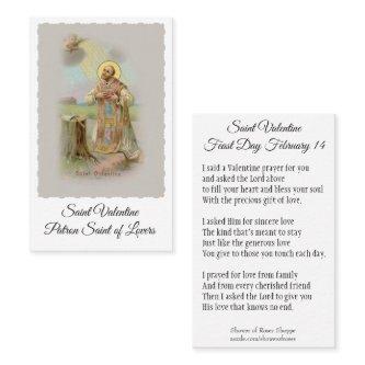 Saint Valentine Patron of Lovers - Holy Card