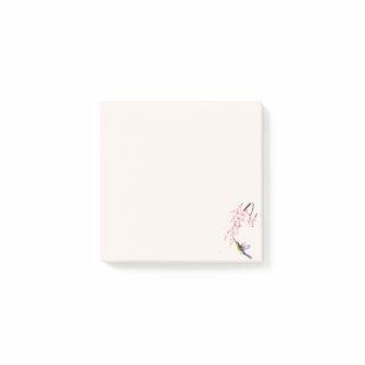 Sakura Flower & Humming Bird Post-It Notes