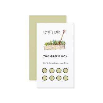 Salad restaurant loyalty card