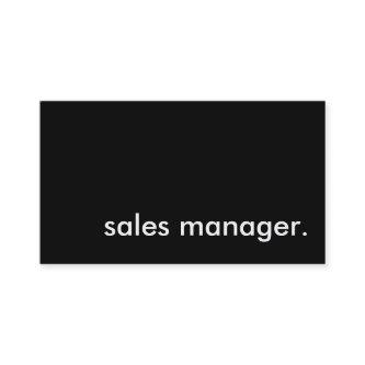 sales manager.