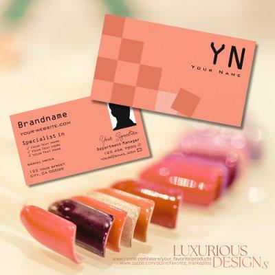 Salmon and Coral Checkered with Monogram & Photo
