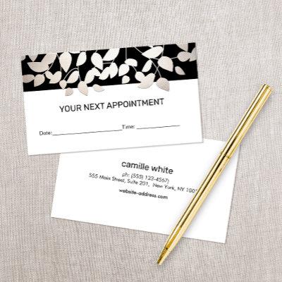 Salon Appointment Reminder Black and White