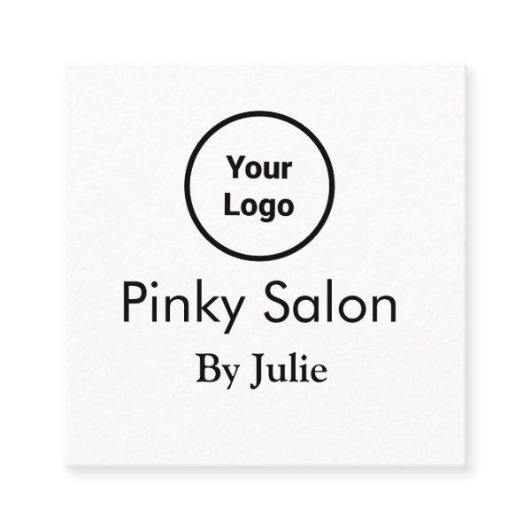 Salon  add your logo Q R code name te