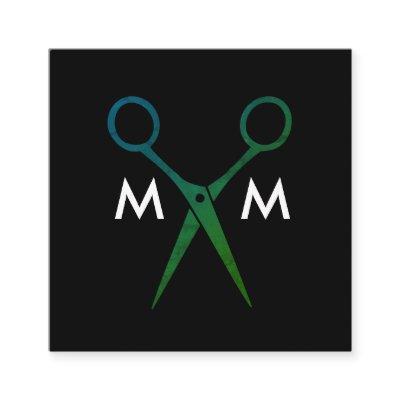 Salon Shears Monogram Square