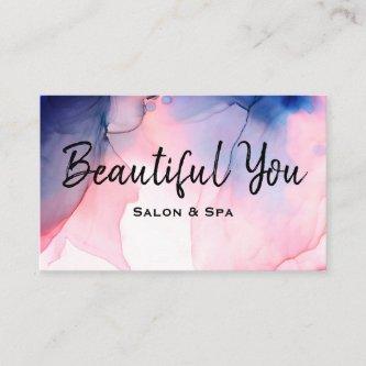*~* Salon Spa Lashes Hair Nails Massage Watercolor