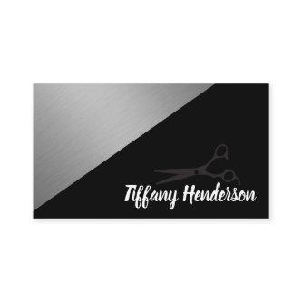 Salon Stylist / Silver Metallic Black Two Tone