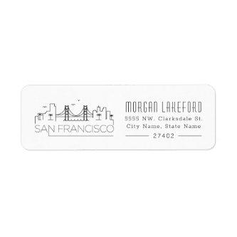 San Francisco Stylized Skyline | Label