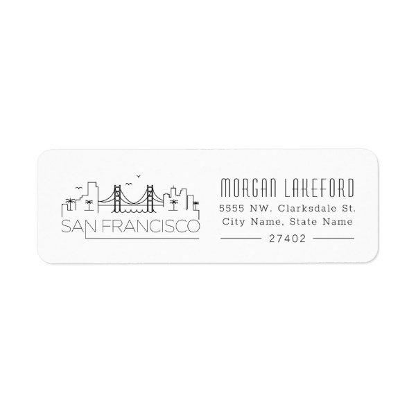 San Francisco Stylized Skyline | Label