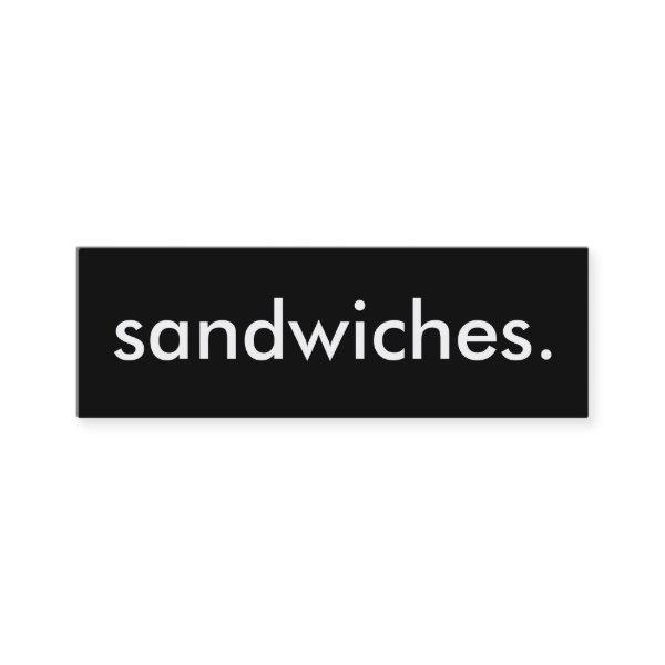 sandwiches. loyalty punch card