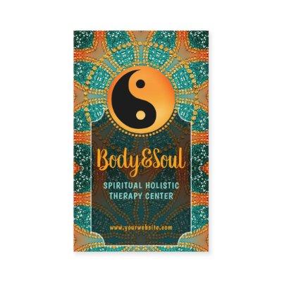 Sangria Gold Sparkle Teal Orange Yin Yang Balance