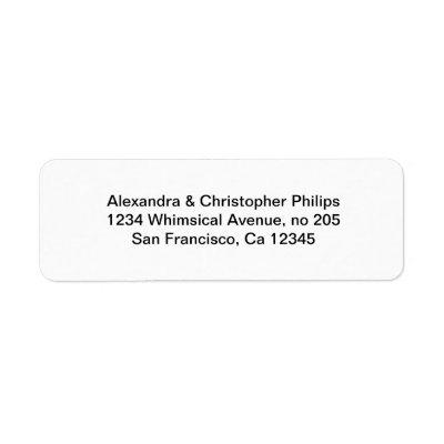Sans Serif Simple Return Address DYI Label