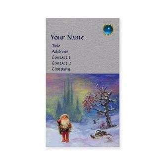 SANTA  OF THE GNOMES MONOGRAM Blue Sapphire Grey