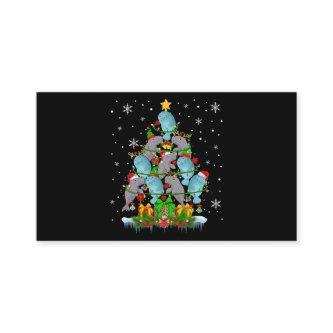 Santa Reindeer Elf Manatees Christmas Tree Lights