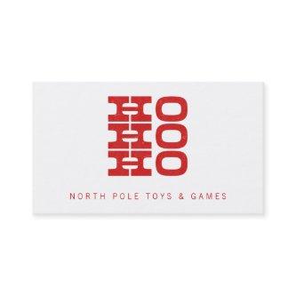 Santa's Calling Card Ho Ho Ho (letterpress style)