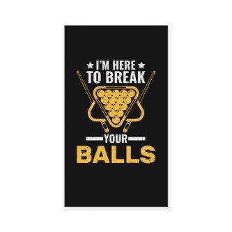 Sarcastic Billard Joke Pool Player