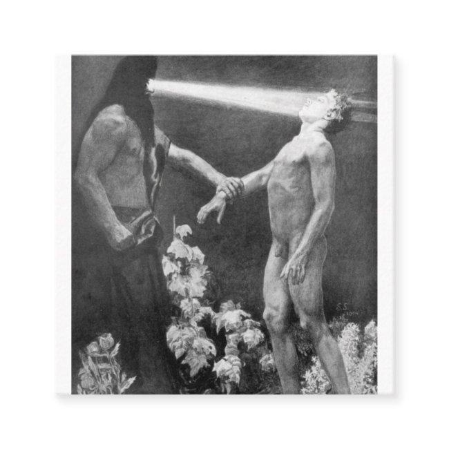 Sascha Schneider - Hypnosis Vintage German Occult Square