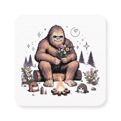 Sasquatch Holding Flowers Square