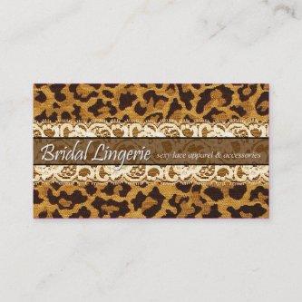Sassy Lace Leopard Bridal Lingerie Lacy Garter