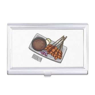 Satay cartoon illustration  case