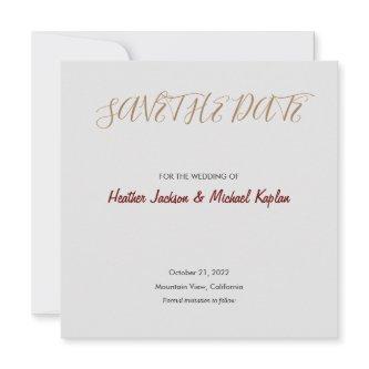 Save the Date Wedding Grey Professional Classical