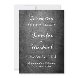 Save the Date Wedding Grey Vintage Retro