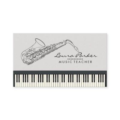 Saxophone Music Teacher Piano Keyboard Musician