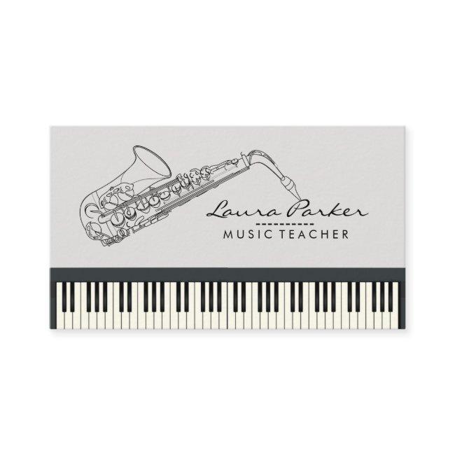 Saxophone Music Teacher Piano Keyboard Musician
