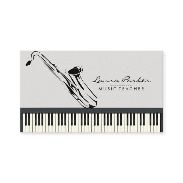 Saxophone Music Teacher Piano Keyboard Musician