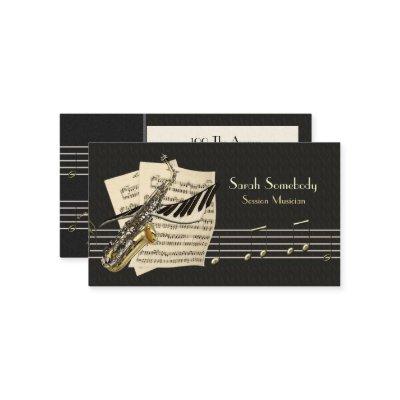 Saxophone & Piano Music Profile Card