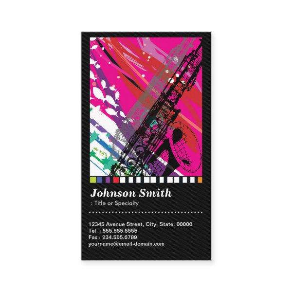 Saxophone Player - Cool Abstract Drawing - QR Code
