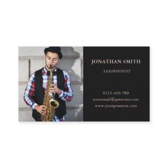 Saxophonist Photo Modern Black