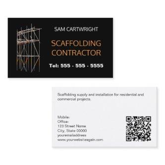 Scaffolder QR Code Black White Orange