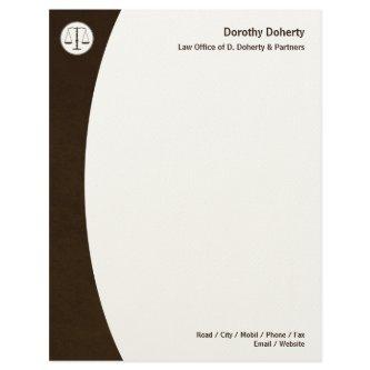 Scales of Justice LAW OFFICE Letterhead