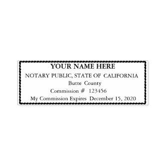 Scalloped Border Notary Public Seal Stamp