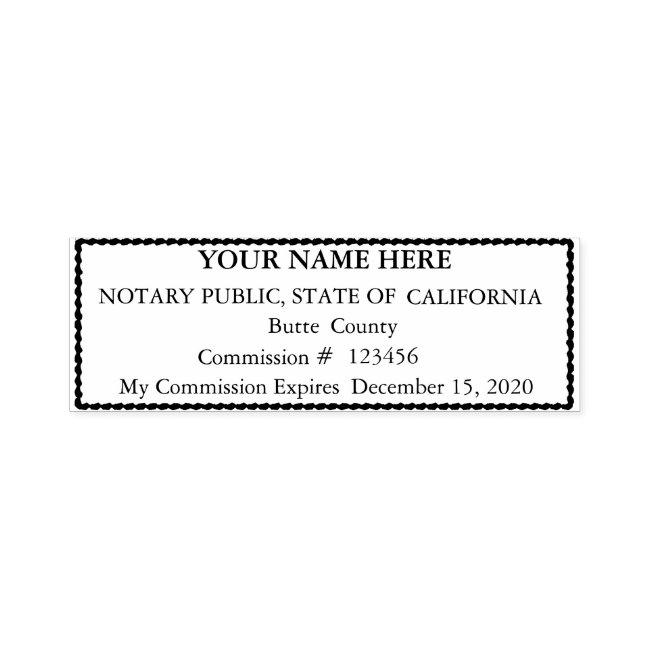 Scalloped Border Notary Public Seal Stamp