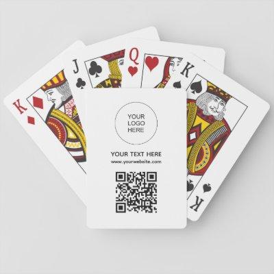 Scan Barcode Custom QR Code Website Address Logo Playing Cards