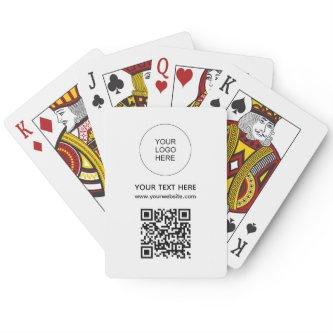Scan Barcode Custom QR Code Website Address Logo Poker Cards